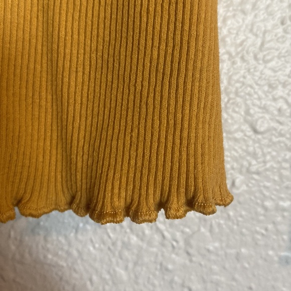 4T toddler girls mustard yellow rib knit mock neck - Picture 4 of 4
